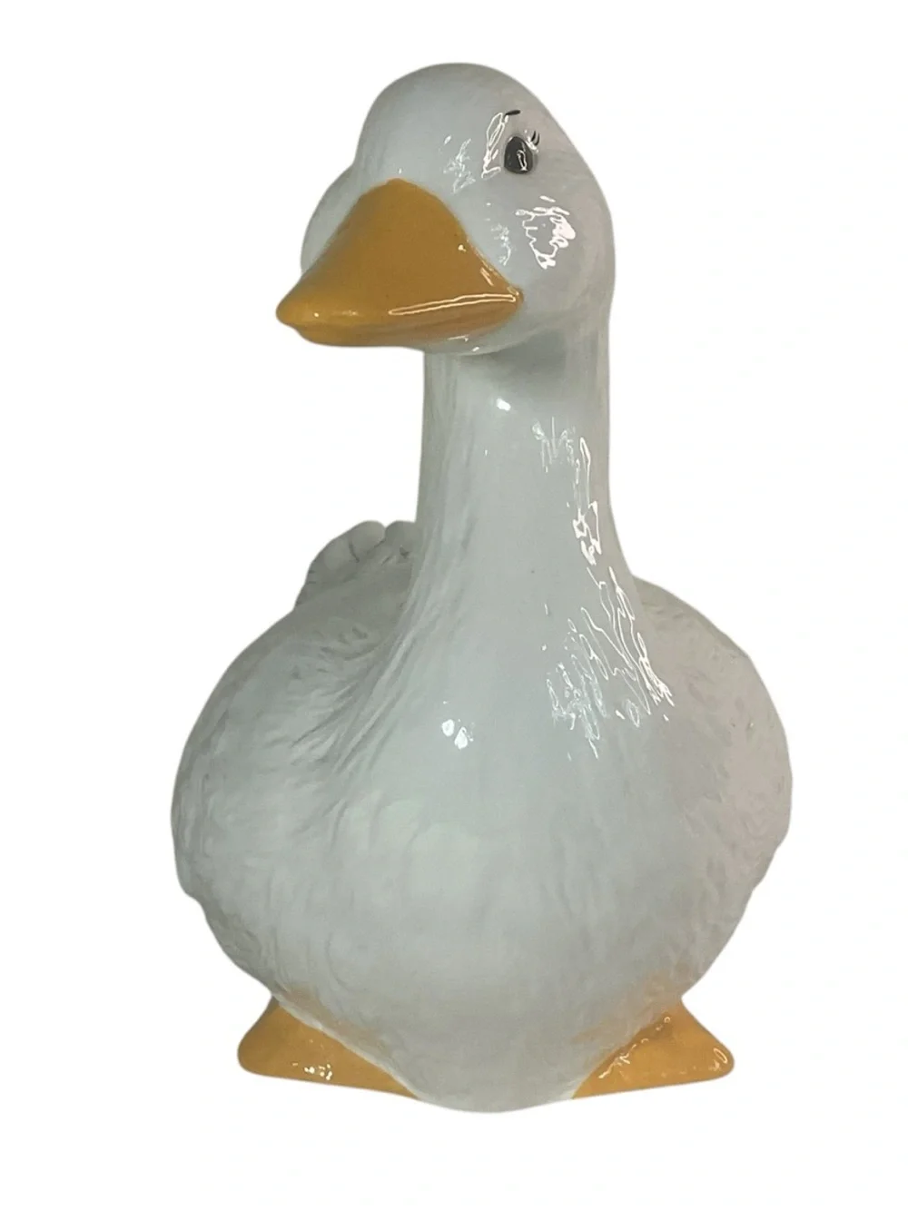 Vintage Scioto 1987 Ceramic White Goose Figurine Farmhouse Country Decor